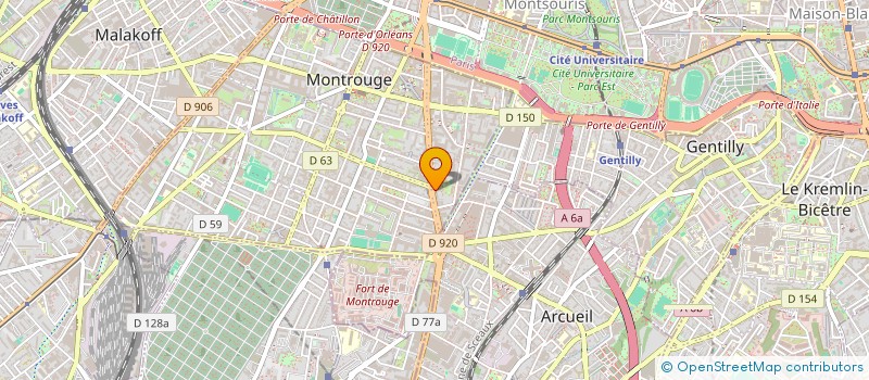 localisation de l'entreprise VOVINAM VIET VO DAO MONTROUGE  MONTROUGE