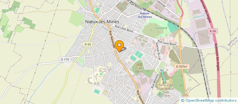 localisation de l'entreprise VOX CANTABILE - CHORALE DE NOEUX-LES-MINES  NUX-LES-MINES