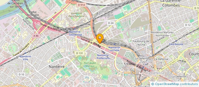localisation de l'entreprise VOXBOB à NANTERRE