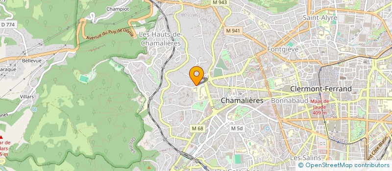 localisation de l'entreprise VOYAGE UNE ECOLE A L'AUTRE  CHAMALIERES