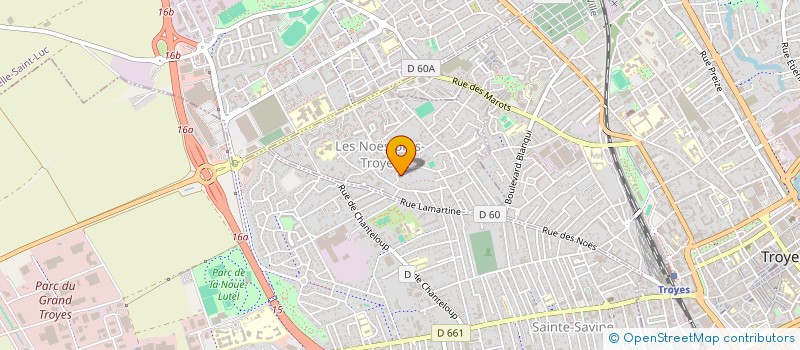 localisation de l'entreprise VOYAGER, DECOUVRIR, LES PLAISIRS DU DEPAYSEMENT  LES NOES-PRES-TROYES