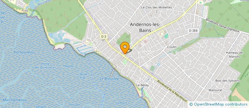 localisation de l'entreprise VOYAGES 3 D à ANDERNOS-LES-BAINS