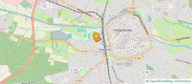 localisation de l'entreprise VOYAGES BAGAGES ET CIE  HAGUENAU