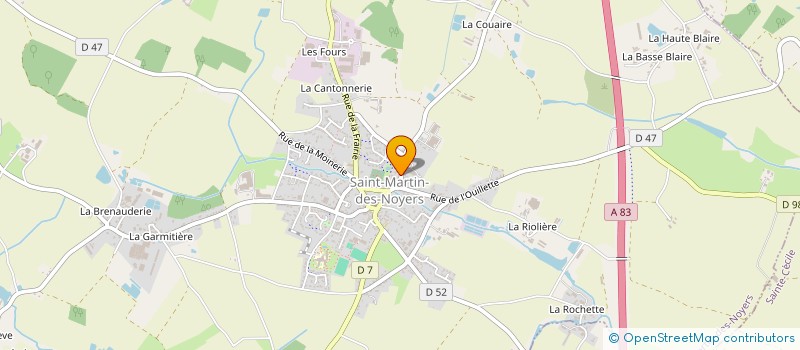 localisation de l'entreprise VOYAGES BARRETEAU à SAINT-MARTIN-DES-NOYERS