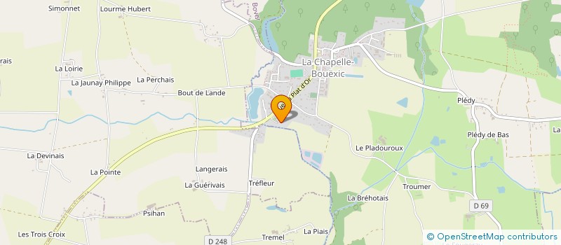 localisation de l'entreprise VOYAGES BOURREE à LA CHAPELLE-BOUEXIC