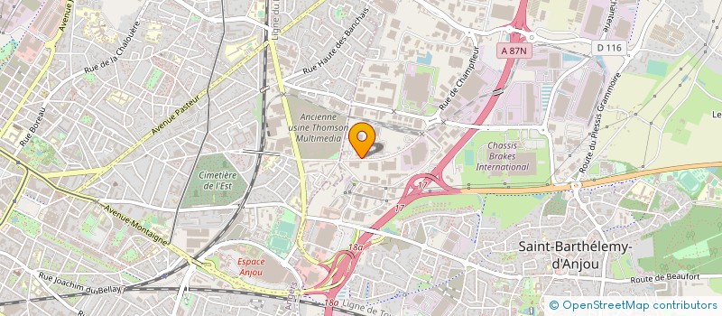 localisation de l'entreprise VOYAGES CORDIER  SAINT-BARTHELEMY-D'ANJOU