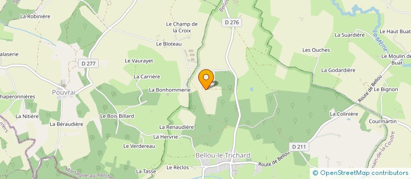localisation de l'entreprise VOYAGES DEPLACEMENTS PRO CONSEIL à BELLOU-LE-TRICHARD