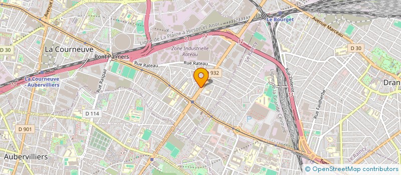 localisation de l'entreprise VOYAGES DES 4 ROUTES à LA COURNEUVE