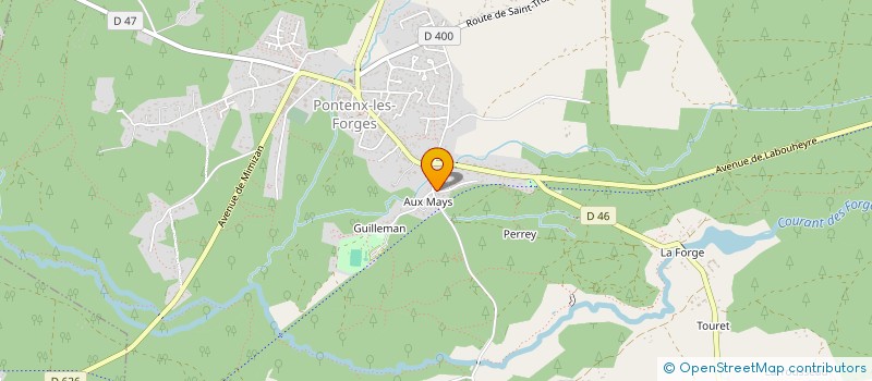 localisation de l'entreprise VOYAGES DU BORN  PONTENX-LES-FORGES