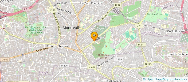 localisation de l'entreprise VOYAGES ET MOBILITES à MONTREUIL