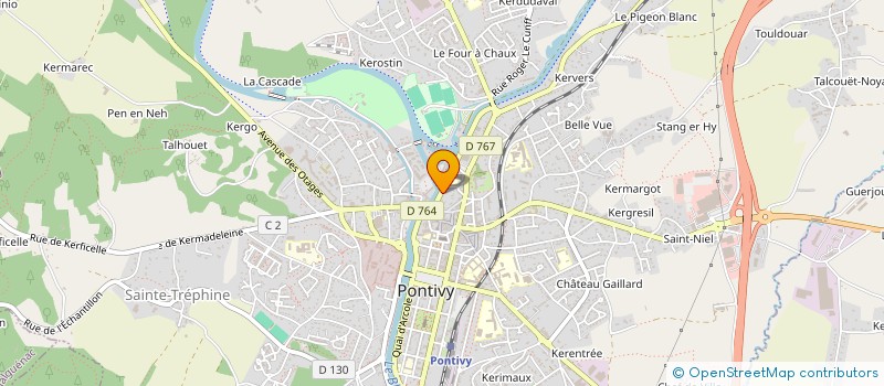 localisation de l'entreprise VOYAGES LE BELLER à PONTIVY