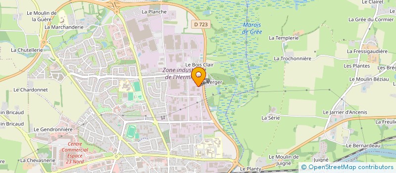 localisation de l'entreprise VOYAGES LEFORT à ANCENIS-SAINT-GEREON