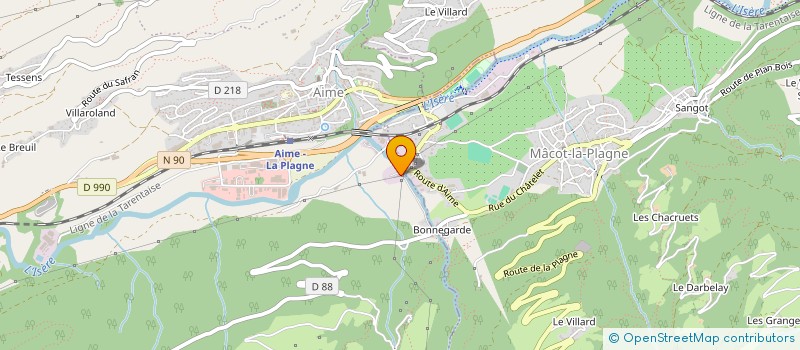 localisation de l'entreprise VOYAGES LOYET  AIME-LA-PLAGNE