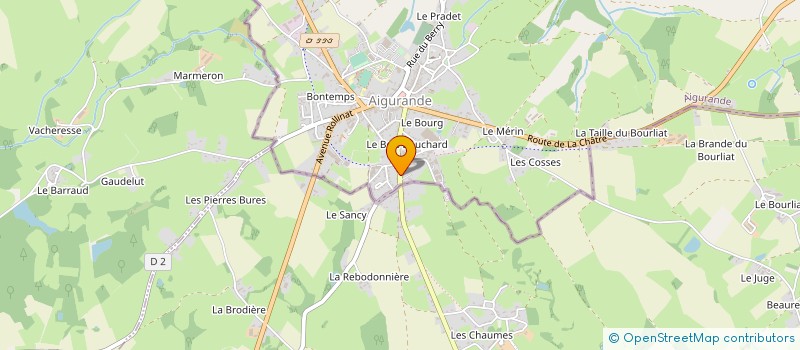 localisation de l'entreprise VOYAGES MENUDIER à AIGURANDE