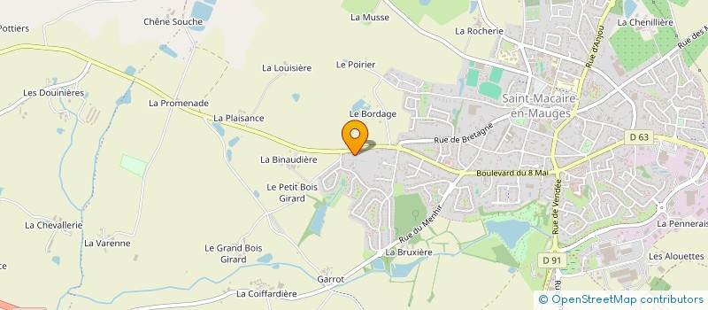 localisation de l'entreprise VOYAGES OUVRARD ET GARAGE à SEVREMOINE