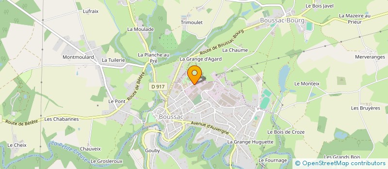 localisation de l'entreprise VOYAGES PINOT à BOUSSAC