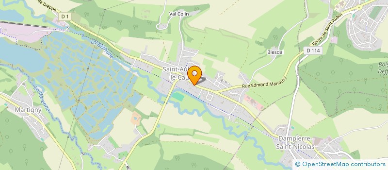 localisation de l'entreprise VOYAGES RAOULT MOISE à SAINT-AUBIN-LE-CAUF