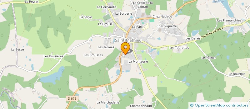 localisation de l'entreprise VOYAGES RATINAUD à SAINT-MATHIEU