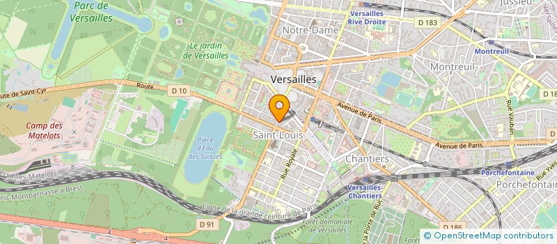 localisation de l'entreprise VOYAGES RIVE GAUCHE à VERSAILLES