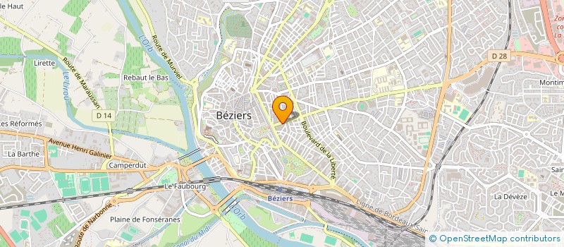 localisation de l'entreprise VOYAGES VALLAT  BEZIERS