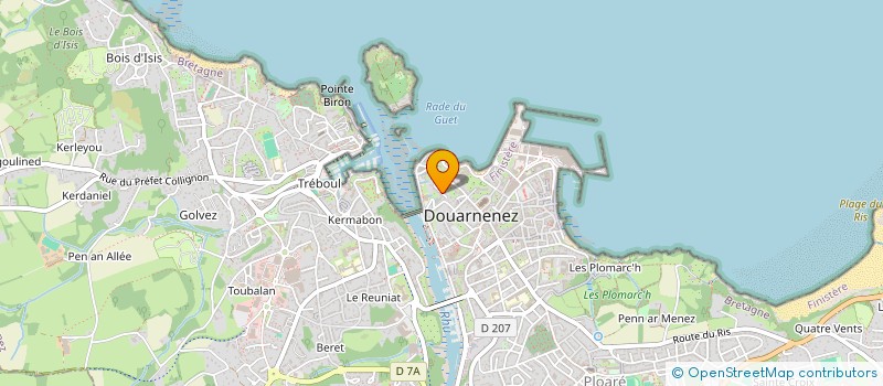 localisation de l'entreprise VOYAGEURS SANS BAGAGES  DOUARNENEZ