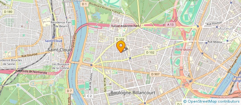 localisation de l'entreprise VOYEUX ET ASSOCIES à BOULOGNE-BILLANCOURT