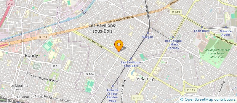 localisation de l'entreprise VOYEUX PASCAL ET PROUT ERIC  LES PAVILLONS-SOUS-BOIS