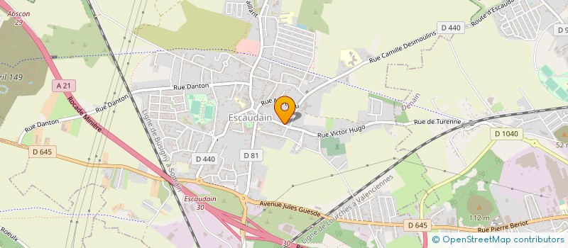 localisation de l'entreprise VP BATIMENT à ESCAUDAIN