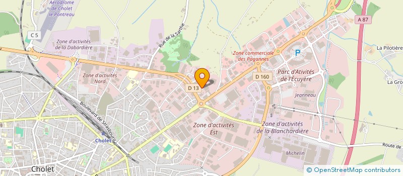 localisation de l'entreprise VP BOX à CHOLET