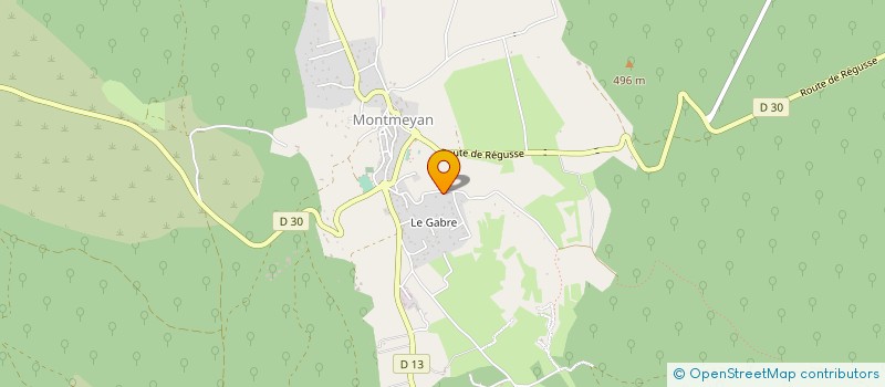 localisation de l'entreprise VP BTP à MONTMEYAN