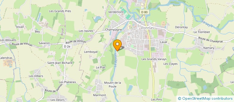 localisation de l'entreprise VP IMMO  VONNAS