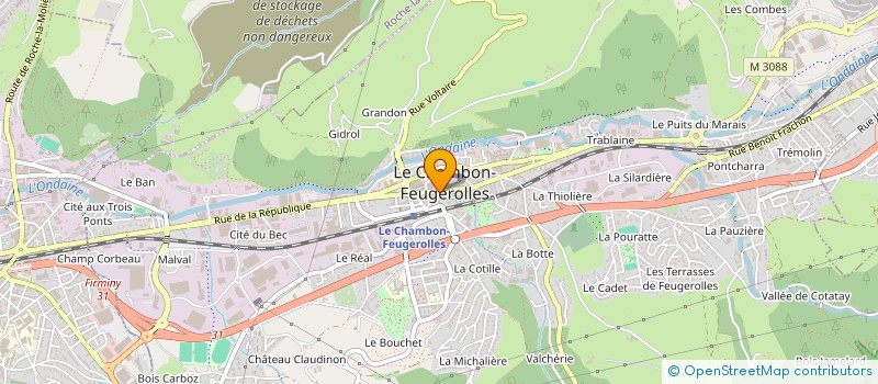 localisation de l'entreprise VP MACONNERIE  LE CHAMBON-FEUGEROLLES