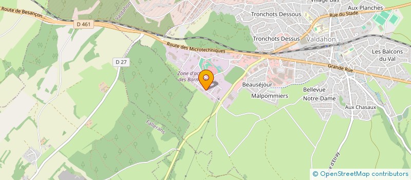 localisation de l'entreprise VP MOLDS SARL à VALDAHON