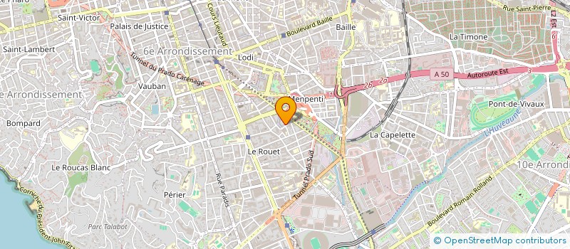 localisation de l'entreprise VP PRODUCTION à MARSEILLE