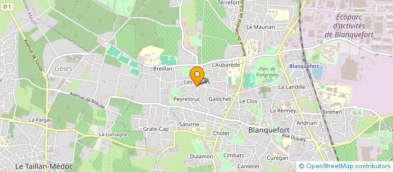 localisation de l'entreprise VP TRANSPORTS à BLANQUEFORT