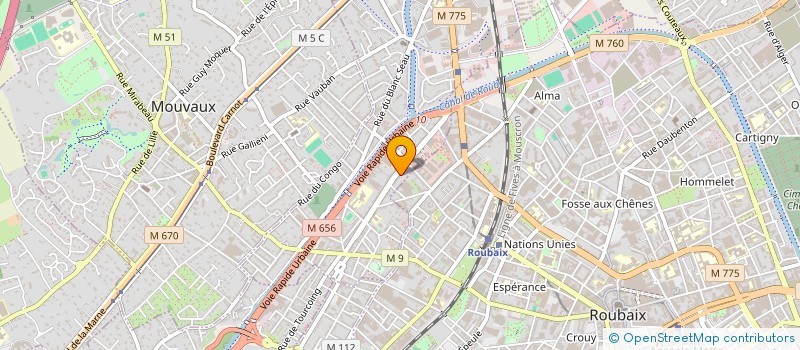 localisation de l'entreprise VPC INFORMATIQUE à TOURCOING