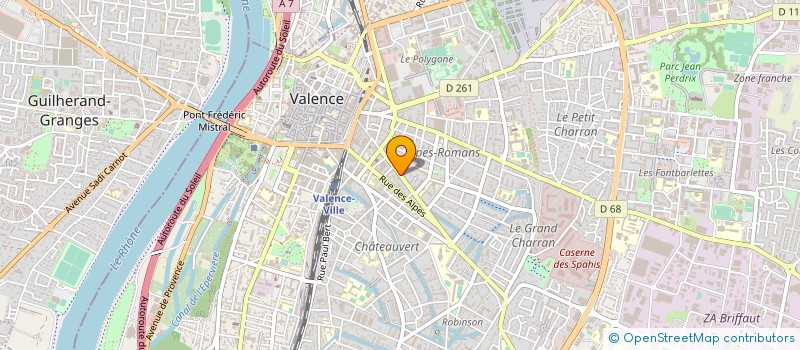 localisation de l'entreprise VPF PROD à VALENCE