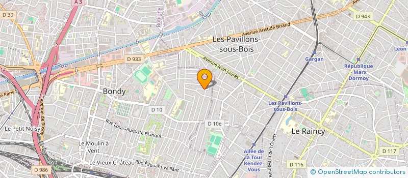 localisation de l'entreprise VPG  BONDY