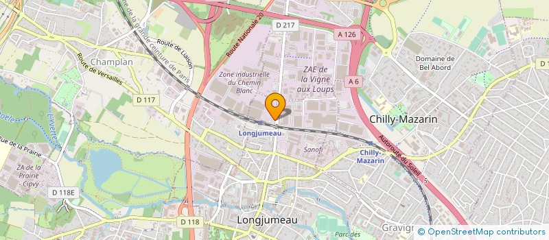 localisation de l'entreprise VPK DISTRIBUTION à LONGJUMEAU