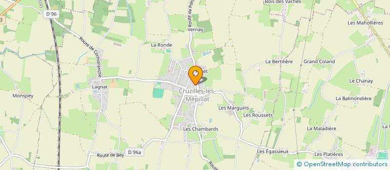 localisation de l'entreprise VR BOIS & PRESTATIONS  CRUZILLES-LES-MEPILLAT