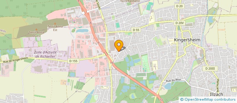 localisation de l'entreprise VR SPIRIT  KINGERSHEIM