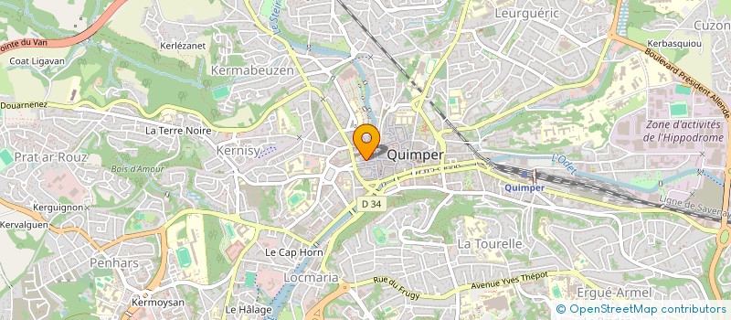 localisation de l'entreprise VRAL à QUIMPER