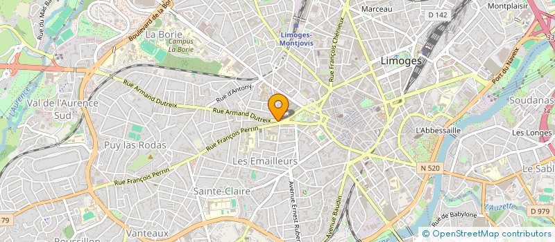 localisation de l'entreprise VRANCKX COP DUTREIX 4 à LIMOGES