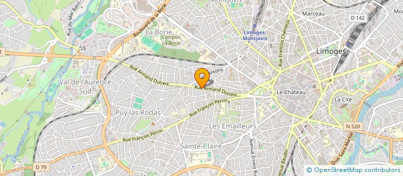 localisation de l'entreprise VRANCKX COP DUTREIX 87 à LIMOGES