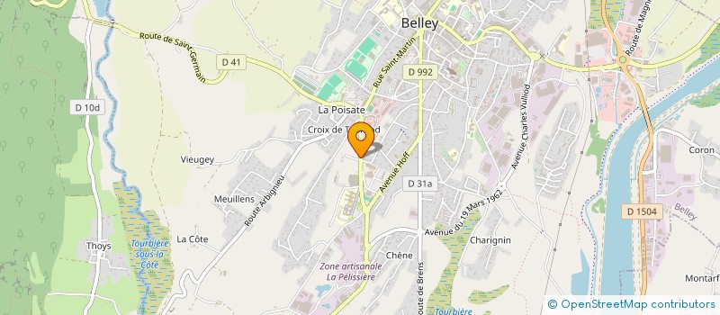 localisation de l'entreprise VRAY-NAZARETH  BELLEY