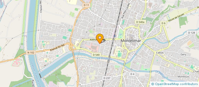 localisation de l'entreprise VRD PRO à MONTELIMAR