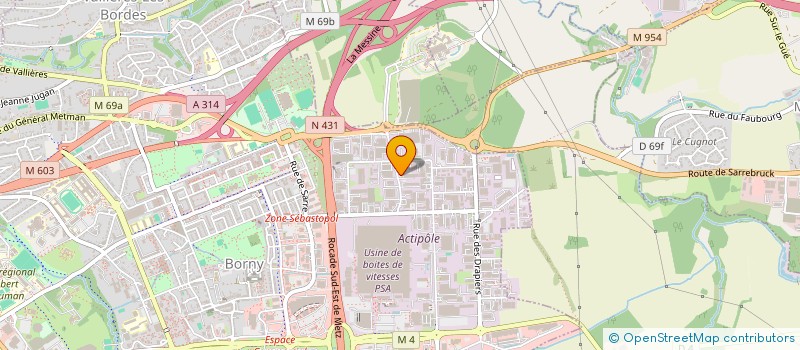 localisation de l'entreprise VREAL SARL à METZ