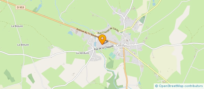 localisation de l'entreprise VRILLAC TOITURES EN TRONCAIS à CERILLY