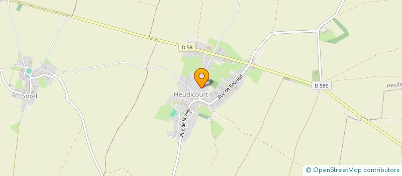 localisation de l'entreprise VROLAND COUVERTURE  HEUDICOURT