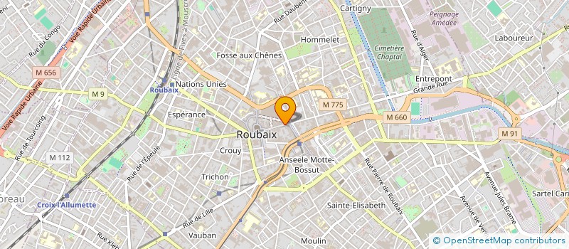 localisation de l'entreprise VROMAN DELEERS  ROUBAIX